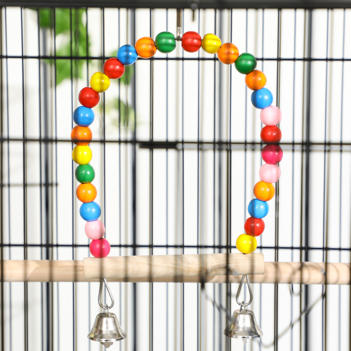 Bird Cage, with Stand, Wheels, Toys, for Budgies, Finches, Parakeets - Image 7