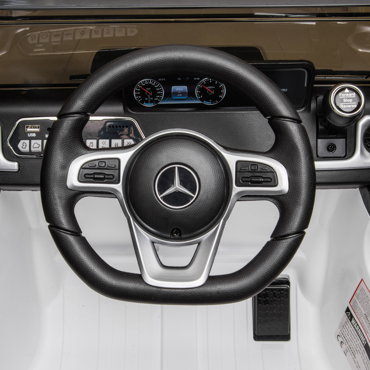 Mercedes Benz G500 12V Kids Electric Ride On Car Remote Control White HOMCOM - Image 7