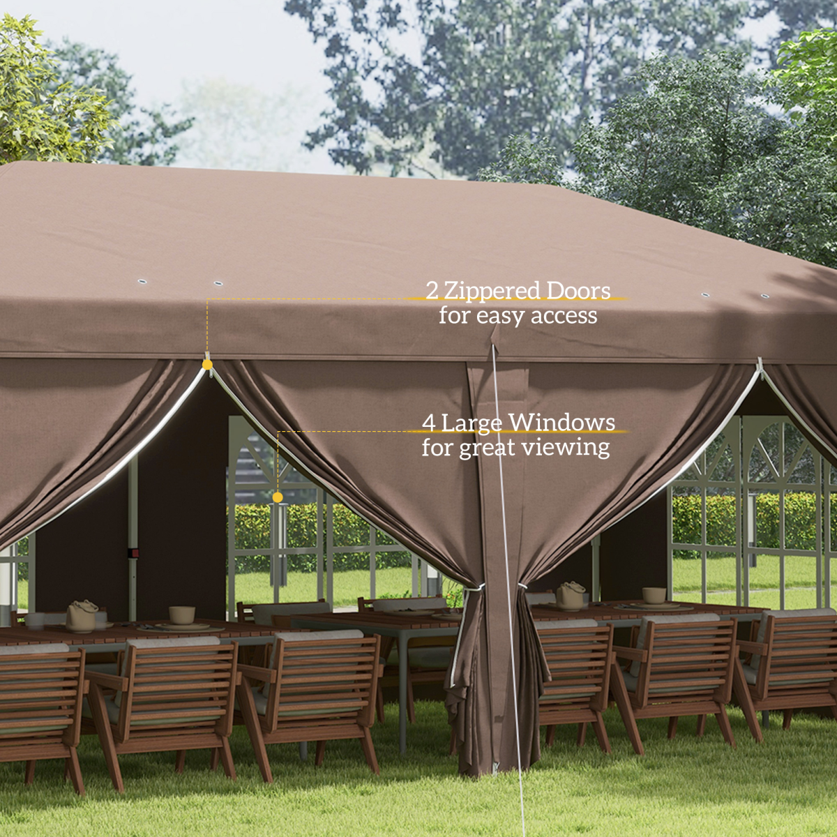 3 x 6m Pop Up Gazebo Height Adjustable Party Tent w/ Storage Bag Black - Image 8