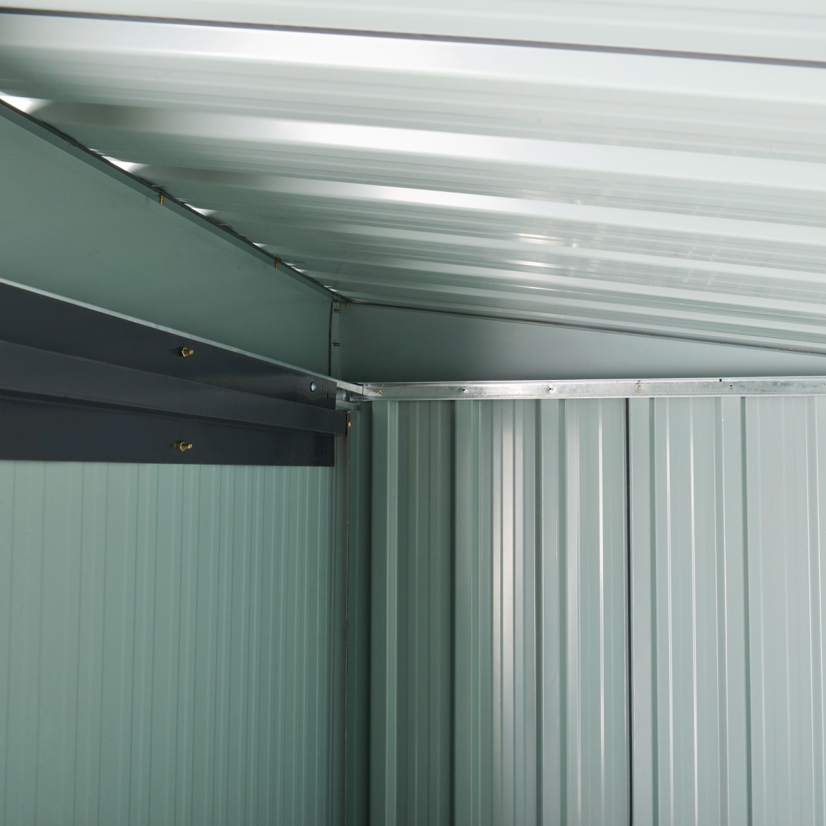Outsunny 5x3ft Metal Storage Shed with Sliding Door & Sloped Roof, Tool Black - Image 8