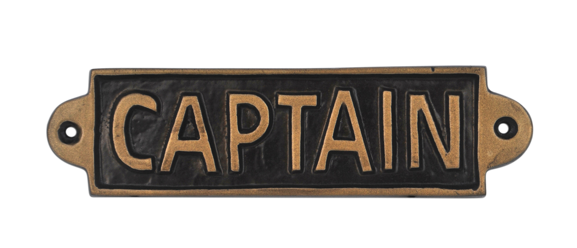 CAPTAIN - METAL SIGN - Image 2
