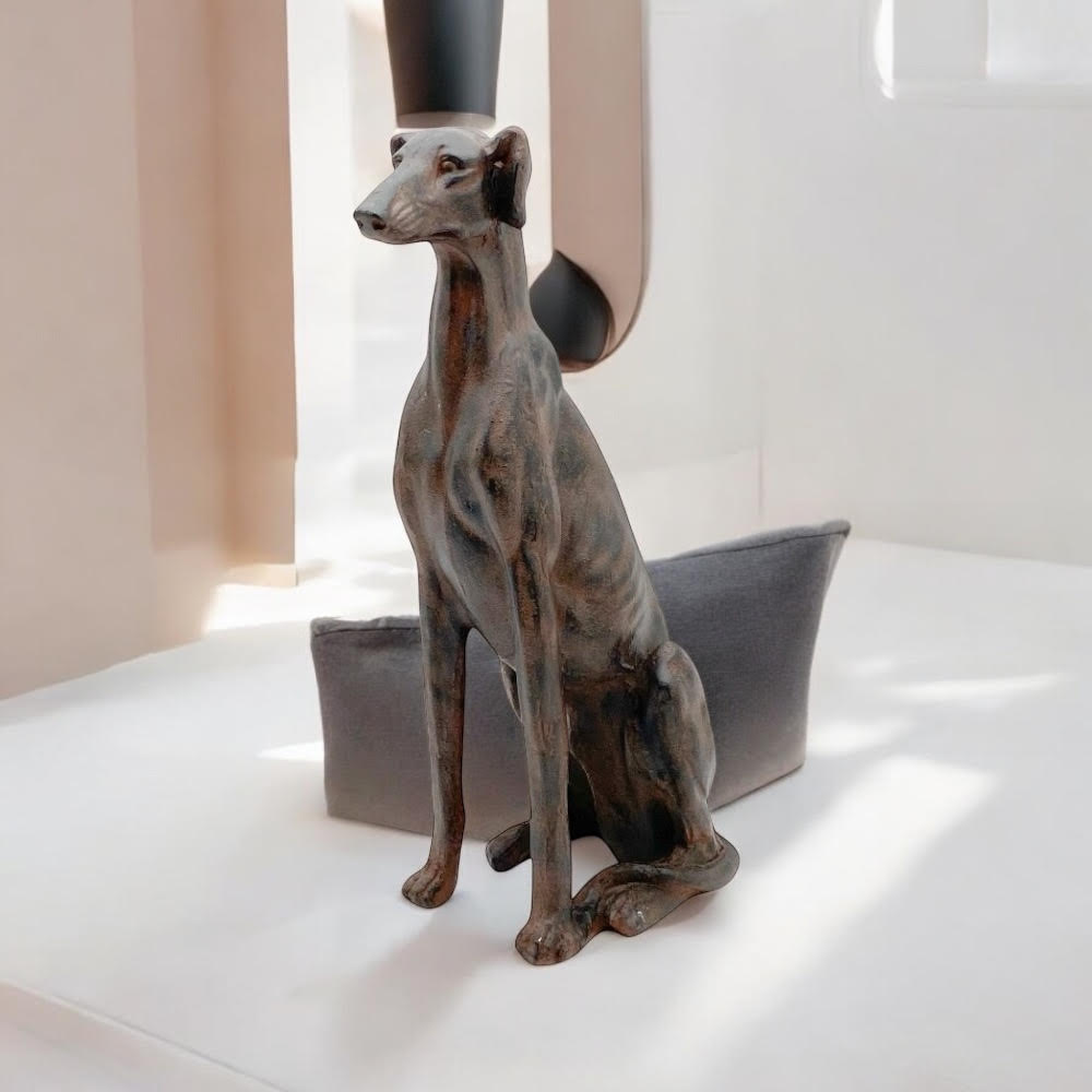 77CM SITTING DOG GARDEN STATUE - Image 6