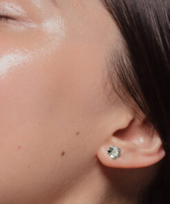 Primrose Flower Silver Stud Earrings