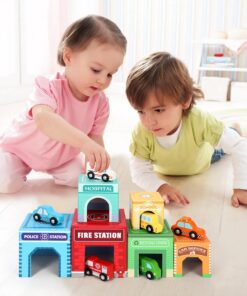 SOKA Stacking Cube with 6 Vehicle Toys – Educational & Fun