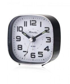Ravel Petite Bedside Quartz Alarm Clock - Black RC038.3