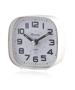 Ravel Petite Bedside Quartz Alarm Clock - White RC038.4
