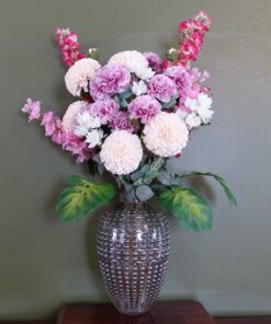 75cm Dahlia Artificial Flowers Tropical Blossom Bubble Vase