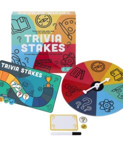 Trivia Stakes Family Board Game with Trivia and Wagers