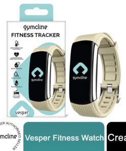 Gymcline Vesper Fitness Tracker with Body Temperature Monitoring, Cream