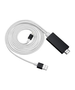 Aquarius Full HD Support HDMI Connector Cable for Phone & Pad, Black