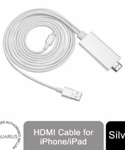 Aquarius Full HD Support HDMI Connector Cable for Phone/Pad Silver