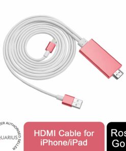Aquarius Full HD Support HDMI Connector Cable for Phone/Pad Rose Gold