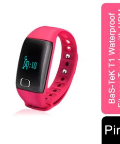 BaS-TeK T1 Waterproof Fitness Tracker with HRM - Pink