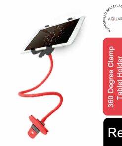 Aquarius 360 Degree Clamp Tablet Holder for Smart Devices, Red
