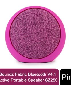 Soundz Fabric Bluetooth V4.1 Active Portable Speaker SZ250 & SZ300[SZ250 - Pink]