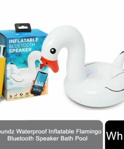 Soundz Waterproof Inflatable Flamingo Bluetooth Speaker Bath Pool[White]