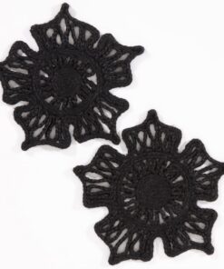 Severn Jute Star 36x36cm Black Set of 2 Placemats