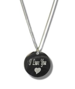 I Love You Disc Necklace & Heart Symbol