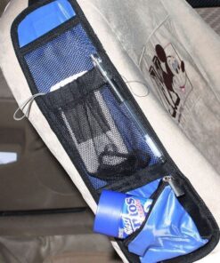 PACK OF 2 Car Multi Side Pocket Seat Storage Hanging Bag Organise Pouch - Blue
