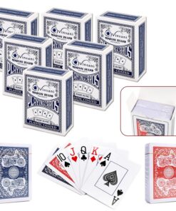 Vinsani Traditional Motorbike Poker Casino Plastic Coated Playing Cards Decks (2 / 4 / 6 / 12)