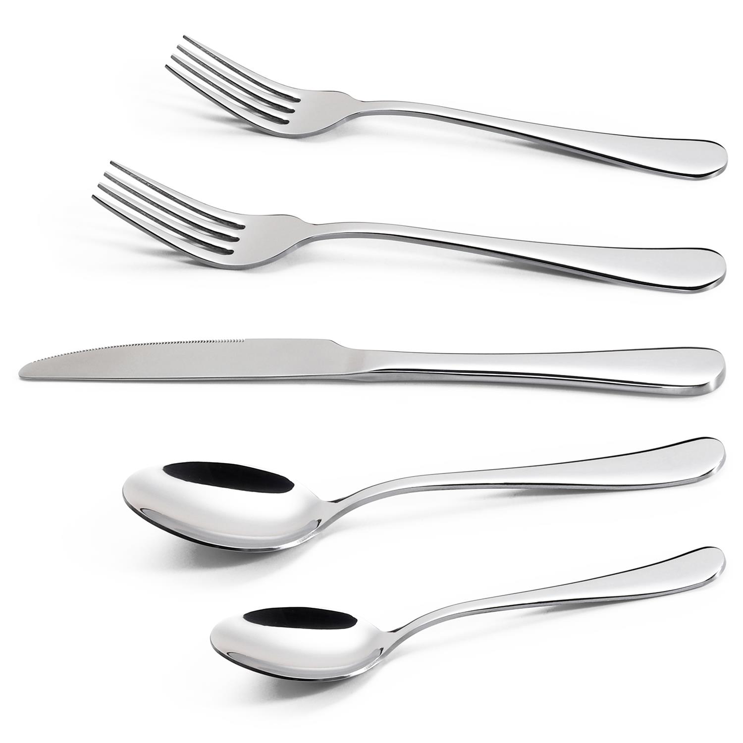 Vinsani 20-Piece Stainless Steel Cutlery Set - Sleek Everyday Dining