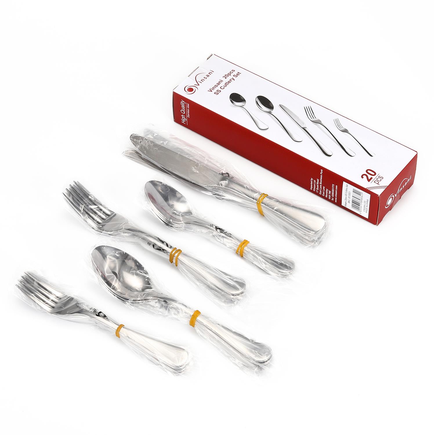 Vinsani 20-Piece Stainless Steel Cutlery Set - Sleek Everyday Dining - Image 5