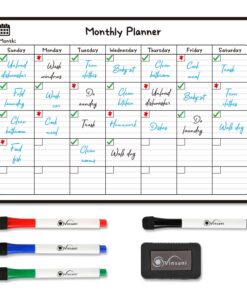 Vinsani Monthly Planner 4 Markers & Eraser 0000145