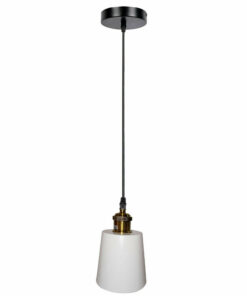 Single Industrial White Vintage Modern Ceiling Hanging Pendant Lamp