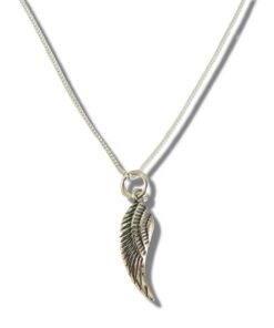 Angel Feather Silver Necklace
