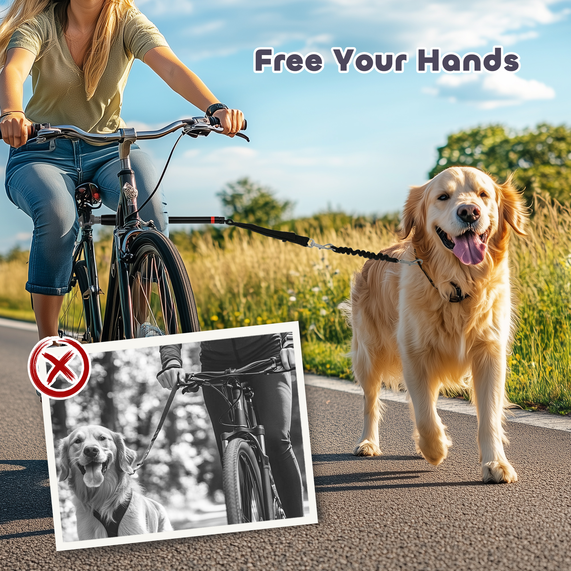 PawHut Dog Lead for Bicycle, Easy Installation, for Cycling, Training - Image 8