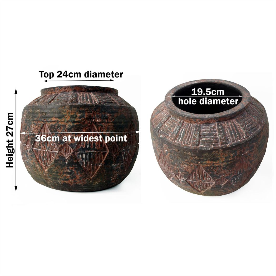 27cm x 36cm Aztec Diamond Large Planter - Image 4