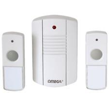Omega Twin Bell Cordless Door Chime – Portable, 75m Range, 17630