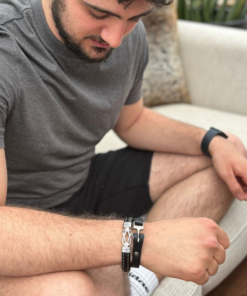Men's Leather Infinity Bracelet