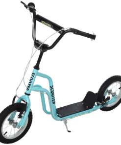 75-80cm Kids Kick Scooter Adjustable Handlebar Inflatable Wheels Blue HOMCOM