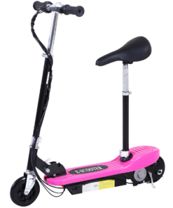Kids Foldable Electric Powered Scooters 120W Toy Brake Kickstand Pink HOMCOM