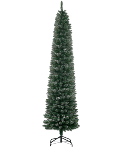 7.5FT Artificial Snow Dipped Christmas Tree Home Decoration Green HOMCOM