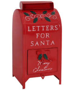 HOMCOM Christmas Post Box Freestanding or Wall Mounted for Xmas Decoration