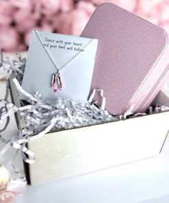 Ballet Shoes Necklace & Jewellery Box Gift Hamper | Girls Birthday | Gift For A Dancer | Dance Gifts | Girls Christmas Present | Gifts UK