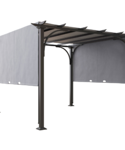Outsunny Retractable Pergola Patio Canopy Sun Shade Retractable Top 3m x 3m