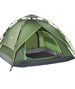 Outsunny 3-Person Pop-Up Camping Tent, Waterproof Dome Shelter, Mesh Venting
