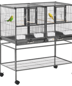 Large Bird Cage for Finch Canaries Parakeets Cockatiels W/ Food and Water Bowls