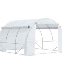 3x3x2m Polytunnel Greenhouse Tent w/ Galvanised Steel Frame, Roll-Up PE Cover