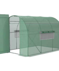 Outsunny 3x2M Walk-In Polytunnel Greenhouse w/ Steel Frame, PE Cover & Vents