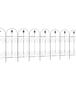 8-Pack Garden Fencing Panels, 44in x 12.5ft Flower Bed Border Edging Barrier