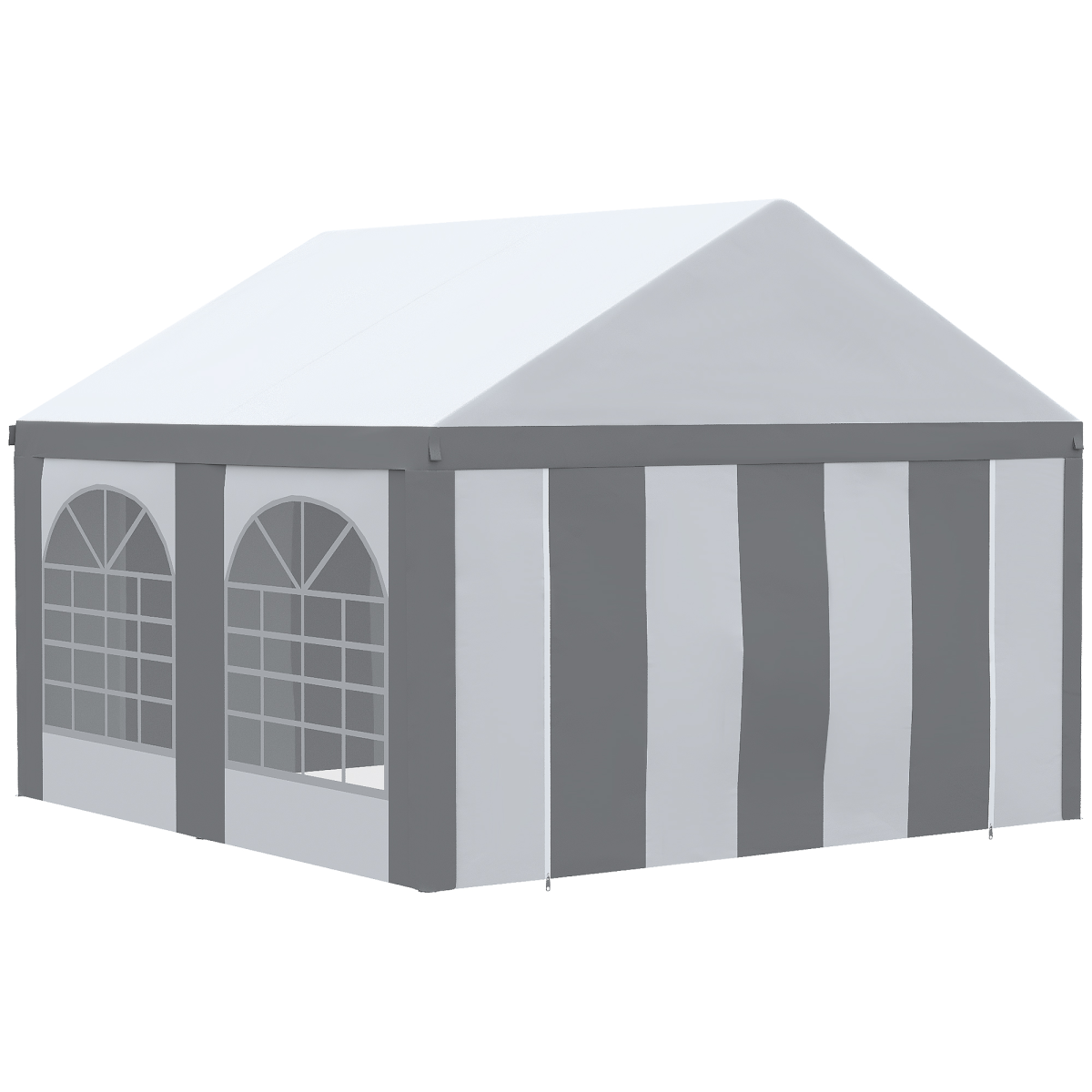 4x4m Party Tent Marquee Gazebo with Sides, 4 Windows & Double Doors