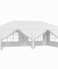 Outsunny 3x6m Pop-Up Gazebo Tent, 3 Height Options, Removable Walls, Black