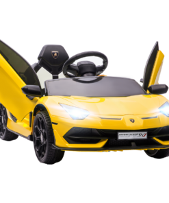 HOMCOM Lamborghini Aventador Licensed 12V Kids Electric Ride On Car - Yellow