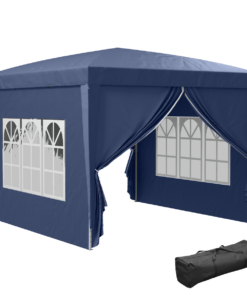 3mx3m Pop Up Gazebo Party Tent Canopy Marquee with Storage Bag Blue