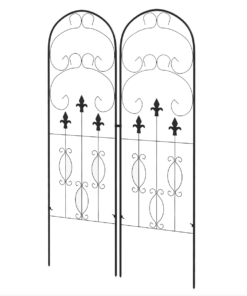 Outsunny 2-Pack Metal Trellis for Climbing Plants with Scroll Design