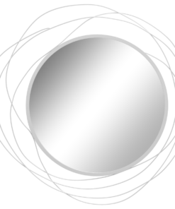 HOMCOM Metal Wall Art 65cm Round Mirror for Living Room Dining Room Gold Tone